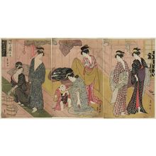Utagawa Toyokuni I: In the Public Bath House - Museum of Fine Arts