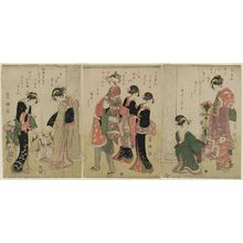 Utagawa Toyokuni I: Children Visiting a Shrine - Museum of Fine Arts