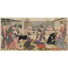 Utagawa Toyokuni I: Banquet at Shinagawa - Museum of Fine Arts