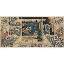 Utagawa Kunisada: Flourishing Business at a Major Theater (Ôshibai han'ei no zu) - Museum of Fine Arts