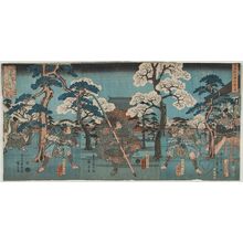 Utagawa Kuniyoshi: Minamoto Yoritomo's Dedication Ceremony for the Great Buddha (Minamoto Yoritomo Daibutsu kuyô no zu) - Museum of Fine Arts
