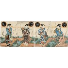 Utagawa Sadatora: Mitate gonin onna - Museum of Fine Arts