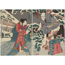 Japanischer Druck "Actors" von Utagawa Kuniyoshi, 歌川国芳 (Utagawa Kuniyoshi)