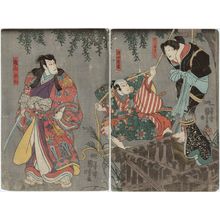 Utagawa Kuniyoshi, 歌川国芳 (Utagawa Kuniyoshi)创作的日本版画《Actors》