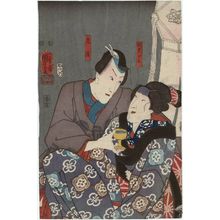 Estampe japonaise "Actors Bandô Shûka (R), Ichikawa Danjûrô (L)" par Utagawa Kuniyoshi, 歌川国芳 (Utagawa Kuniyoshi)