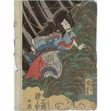 Utagawa Kuniyoshi, 歌川国芳 (Utagawa Kuniyoshi)创作的日本版画《Actor Mimasu Gennosuke as Kanshôjô》