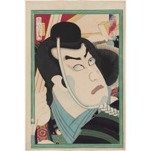 豊原国周: Actor Kawarazaki Sanshô as Benkei in The Subscription List (Kanjinchô), from an untitled series of actor portraits - ボストン美術館