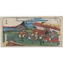 Japanese Print "Kawasaki, from the series Fifty-three Stations of the Tôkaidô Road (Tôkaidô gojûsan tsugi no uchi)" by Utagawa Hiroshige, 歌川広重 (Utagawa Hiroshige I)