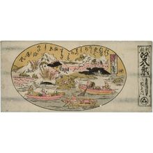 鳥居清信: Descending Geese at the Sumida River, No. 4 (Sumidagawa no rakugan, yon), from the series Eight Views of Edo, Newly Published (Shinpan Edo hakkei) - ボストン美術館