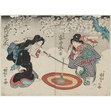 Utagawa Kuniyoshi: Actors Iwai Shijaku(R), Ichikawa Ebizô(L) - Museum of Fine Arts