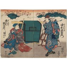 Japanischer Druck "Actors Nakamura Utaemon(R), Ichimura Uzaemon(L)" von Utagawa Kuniyoshi, 歌川国芳 (Utagawa Kuniyoshi)