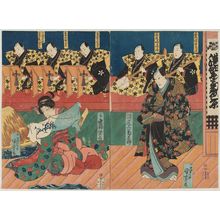 Japanese Print "Actors Onoe Kikugorô(R), Iwai Shijaku(L)" by Utagawa Kuniyoshi, 歌川国芳 (Utagawa Kuniyoshi)