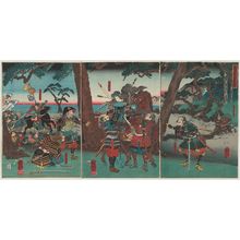 Utagawa Kuniyoshi: The Great Battle of Awazu Plain (Awazu-ga-hara ôgassen no zu) - Museum of Fine Arts