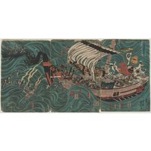 Utagawa Kuniyoshi: The Ghosts of the Heike Appear at Daimotsu Bay in Settsu Province (Sesshû Daimotsu no ura ni Heike no onryô arawaruru no zu) - Museum of Fine Arts