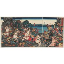 歌川国芳: Tsûzoku Sangokushi no uchi, Bachô ôi ni suikyô ni tatakau... - ボストン美術館