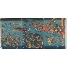 Utagawa Kuniyoshi: Tsûzoku sangokushi no uchi, Kan'u gi no shichigun o hatasu - Museum of Fine Arts