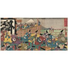 Japanese Print "(Kenkyû no hajime Kamakura no tachi ni shoshi taikei o...)" by Utagawa Kuniyoshi, 歌川国芳 (Utagawa Kuniyoshi)