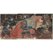 歌川国芳: Minamoto Yorimitsu and His Retainers Attack the Shutendôji - ボストン美術館