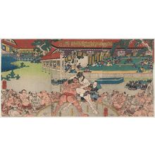 Japanischer Druck "Sumô Tournament" von Utagawa Kuniyoshi, 歌川国芳 (Utagawa Kuniyoshi)