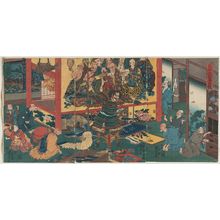 Utagawa Kuniyoshi: The Battle of Hyôgo in the Taiheiki: Shirofuji Hikoshichirô (Taiheiki Hyôgo kassen, Shirofuji Hikoshichirô) - Museum of Fine Arts