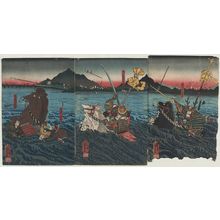 歌川国芳: The Battle of the Uji River (Ujikawa) - ボストン美術館