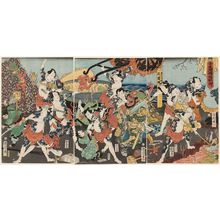豊原国周: Shuihuzhuan Heroes in Hell (Suikoden jigoku meguri) - ボストン美術館