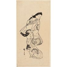 Utagawa Hiroshige, 歌川広重 (Utagawa Hiroshige I)による浮世絵「Standing Woman」