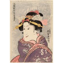 Utagawa Kunisada: Actor Iwai Hanshirô as Yaoya Oshichi, from the series Great Hit Plays (Ôatari kyôgen no uchi) - Museum of Fine Arts