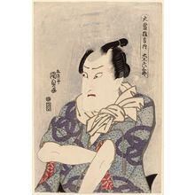Utagawa Kunisada: Actor Onoe Matsusuke as the Carpenter Rokusaburô, from the series Great Hit Plays (Ôatari kyôgen no uchi) - Museum of Fine Arts