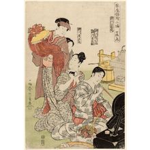 歌川国貞: from the series Color Prints of the Dressing Room, Second Edition, a Set of Ten (Gakuya nishiki-e, nihen, jûmai no uchi) - ボストン美術館