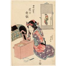 Utagawa Kunisada: Picture by Okumura Masanobu (Tanchôsai Okumura Masanobu hitsu), from the series Mirror of Famous Ukiyo-e Artists (Meihitsu ukiyo-e kagami) - Museum of Fine Arts