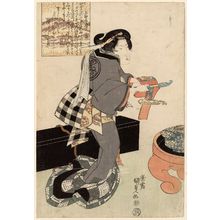 Utagawa Kunisada, 歌川国貞 (Utagawa Kunisada I (Toyokuni III))による浮世絵「Miidera Temple, from an untitled series of Eight Views of Ômi (Ômi hakkei)」