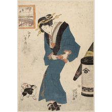 Japanese Print "Ryôgoku Bridge (Ryôgoku), from the series Eight Views of Edo (Edo hakkei no uchi)" by Utagawa Kunisada, 歌川国貞 (Utagawa Kunisada I (Toyokuni III))