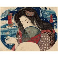 Utagawa Kunisada, 歌川国貞 (Utagawa Kunisada I (Toyokuni III))创作的日本版画《Parody of the Story of Kantan (Mitate Kantan)》