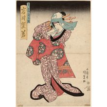 Utagawa Kunisada: Actor Iwai Shijaku as the Courtesan Hanasaki - Museum of Fine Arts