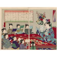 Toyohara Kunichika: Song Composed by the Empress (Kôgôgû gosei shôka) - Museum of Fine Arts