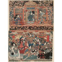 Utagawa Kuniyoshi, 歌川国芳 (Utagawa Kuniyoshi)创作的日本版画《Ryûgû gongen (Actors)》