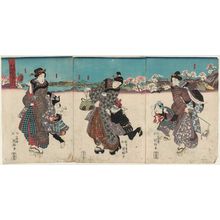 Utagawa Kuniteru: Visit to a Special Exhibition of Images at Asakusa (Asakusa kaichô môde no zu) - Museum of Fine Arts