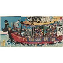 Utagawa Kuniteru: Complete Picture of the Nineteen Retainers of Yoshitsune (Yoshitsune jûku shin no zu zen) - Museum of Fine Arts