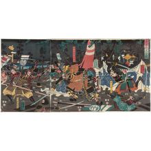 Utagawa Yoshikazu: A Great Battle from the Taiheiki (Taiheiki ôgassen) - Museum of Fine Arts