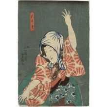 Utagawa Kunisada: Actor Iwai Kumesaburô III as Komori - Museum of Fine Arts