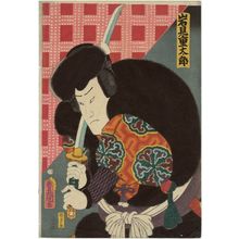 Utagawa Kunisada: Actor Ichikawa Ichizô III as Iwami Jutarô - Museum of Fine Arts