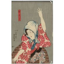 Utagawa Kunisada: Actor Iwai Kumesaburô III as Osaku - Museum of Fine Arts