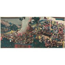 Satomi Tachô: The Attack on the Palace at Horikawa in Rokujô (Rokujô Horikawa gosho zu) - Museum of Fine Arts