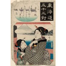 Utagawa Kuniyoshi: Nihonbashi, from the series Fifty-three Pairings for the Tôkaidô Road (Tôkaidô gojûsan tsui) - Museum of Fine Arts