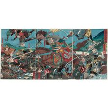 Utagawa Kuniyoshi: The Brave Deed of Breaking the Water Jars (Mizukame o kudaite meiyo o arawasu no zu) - Museum of Fine Arts