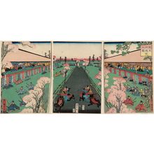 Utagawa Kunitaka: Imperial Visit to a Horse Race (Keiba goyûran no zu) - ボストン美術館