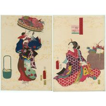 Utagawa Kunisada, 歌川国貞 (Utagawa Kunisada I (Toyokuni III))による浮世絵「Ch. 17, E-awase, from the series Lingering Sentiments of a Late Collection of Genji (Genji goshû yojô) [pun on The Fifty-four Chapters of the Tale of Genji (Genji gojûyojô)]」