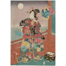 歌川国貞: The Eighth Month (Hazuki), from the series Twelve Months (Jûni tsuki no uchi) - ボストン美術館