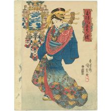 Japanese Print "Honchô fûkei bijin kurabe" by Utagawa Kunisada, 歌川国貞 (Utagawa Kunisada I (Toyokuni III))